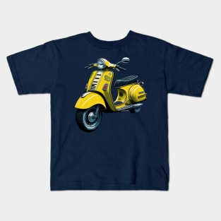 Yellow Moped Kids T-Shirt